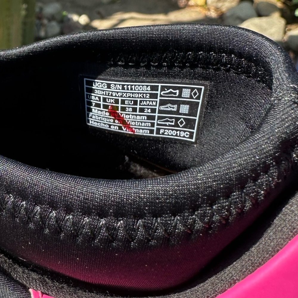 Womens UGG Neutra neon pink and black platform Slip On Sneakers #7 - Picture 6 of 7